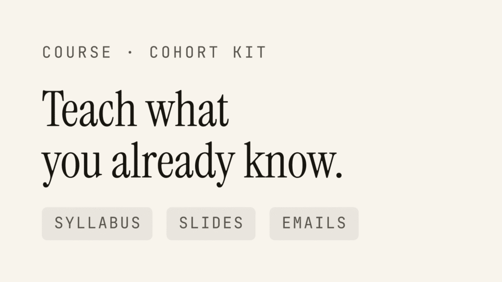 cohort — course launch kit