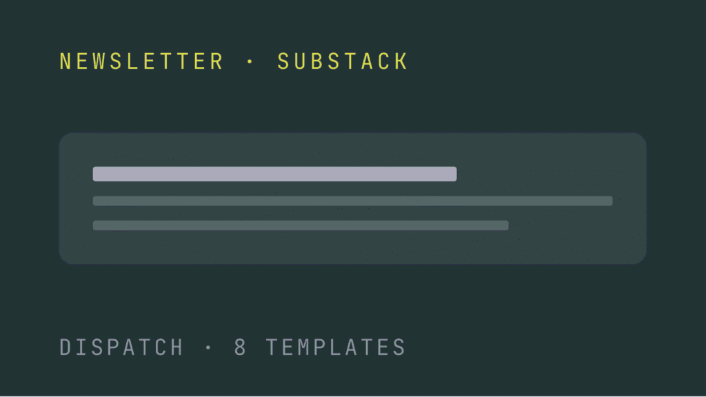dispatch — newsletter os