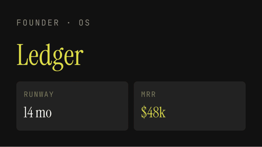 ledger — founder os